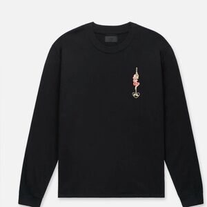 R+A LAWRENCE LONG SLEEVE TEE | BLACK RLD SIGNS